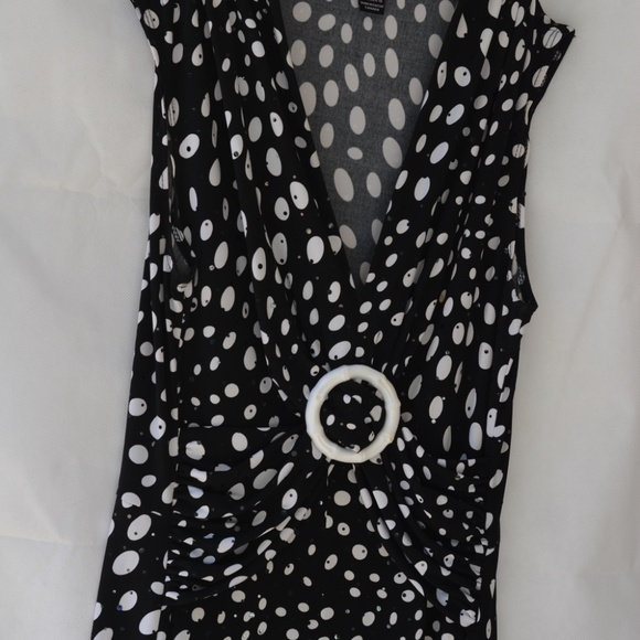 Frank Lyman Design PolkaDot Sequined  Jersey Dress S 10 - Picture 4 of 7